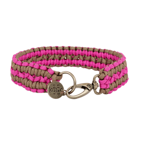 Double Wide Collar Dark Pink/Bronze M+