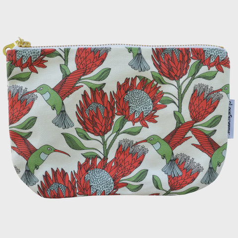 Pouches (Standard) / Protea (Red On White)