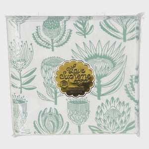 Paper Napkins (25 Set) / Floral Kingdom (Sage On White)