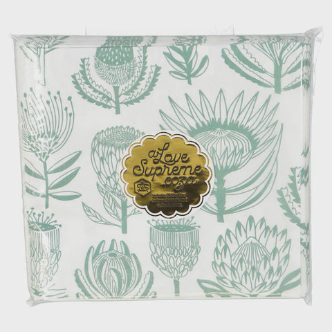 Paper Napkins (25 Set) / Floral Kingdom (Sage On White)