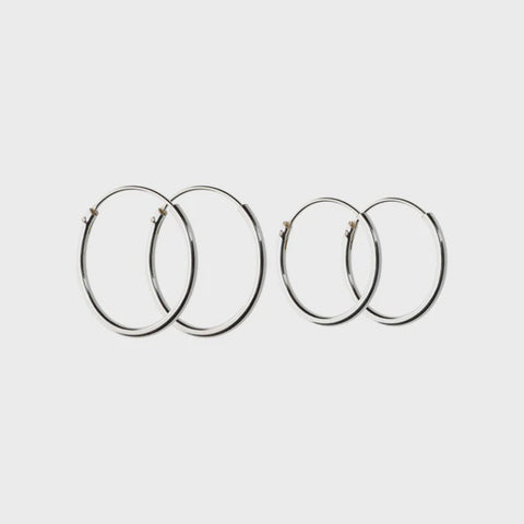 Earring sleeper silver large