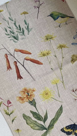 Tea Towels Linen Blend Grassland Series