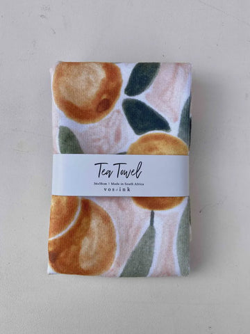 Tea Towel Micro Towelling Orange Bliss