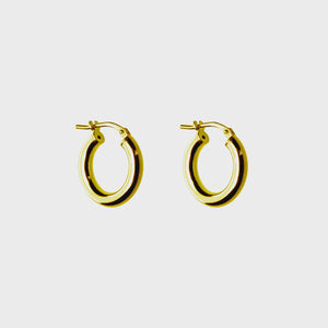 Earring elegant tiny hoop gold