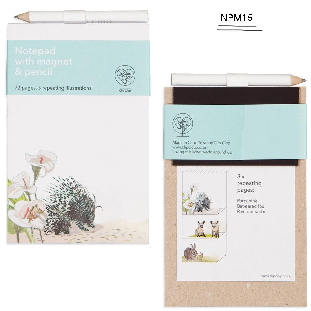 Notepad Magnetic with Pencil Porcupine - PRESENTspace