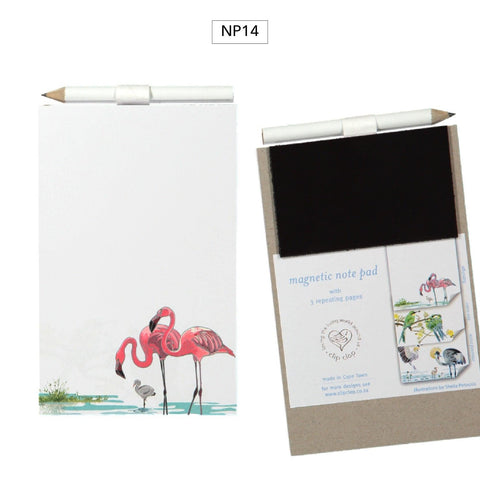 Notepad Magnetic with Pencil Flamingo - PRESENTspace