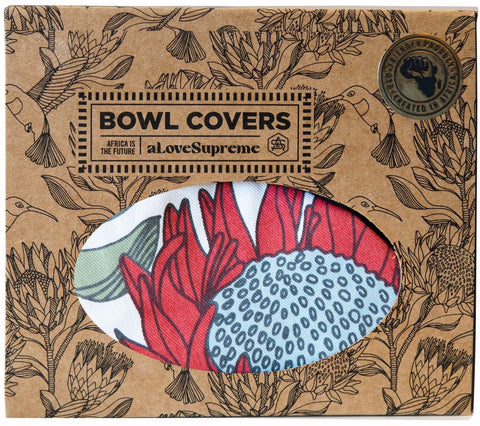 Bowl Cover Sets Of 3 Protea Cream