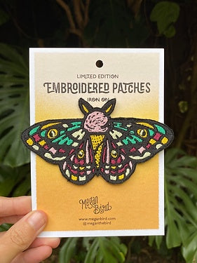 Embroidered Patches Ice cream moth