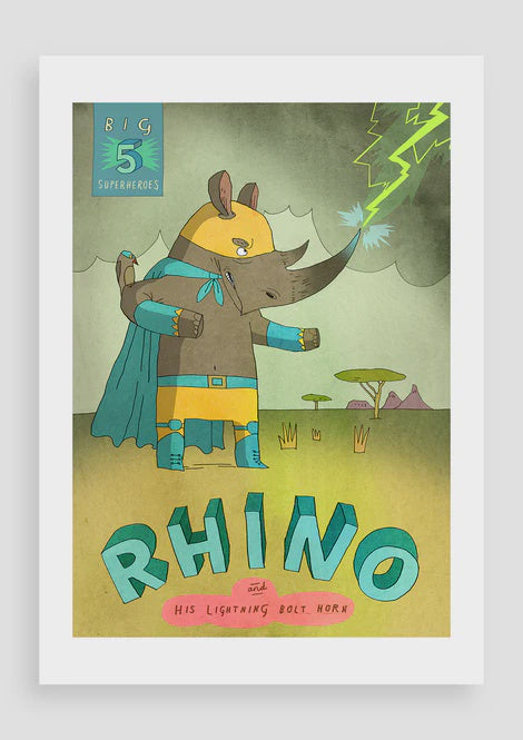 Print A3 Big5Rhino