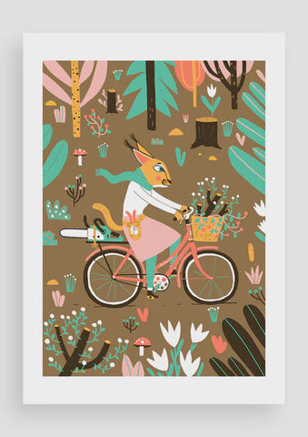 Print A3 Cycling Caracal