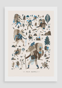 Print A4 VariousPackAnimals
