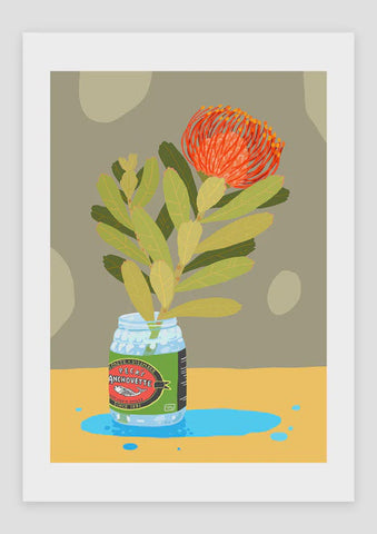 Print A4 Protea Pecks