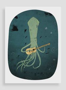 Print A5 Squid Guitar