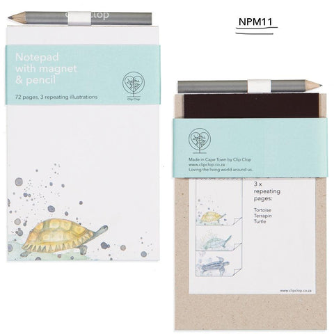 Notepad Magnetic with Pencil Tortoise - PRESENTspace
