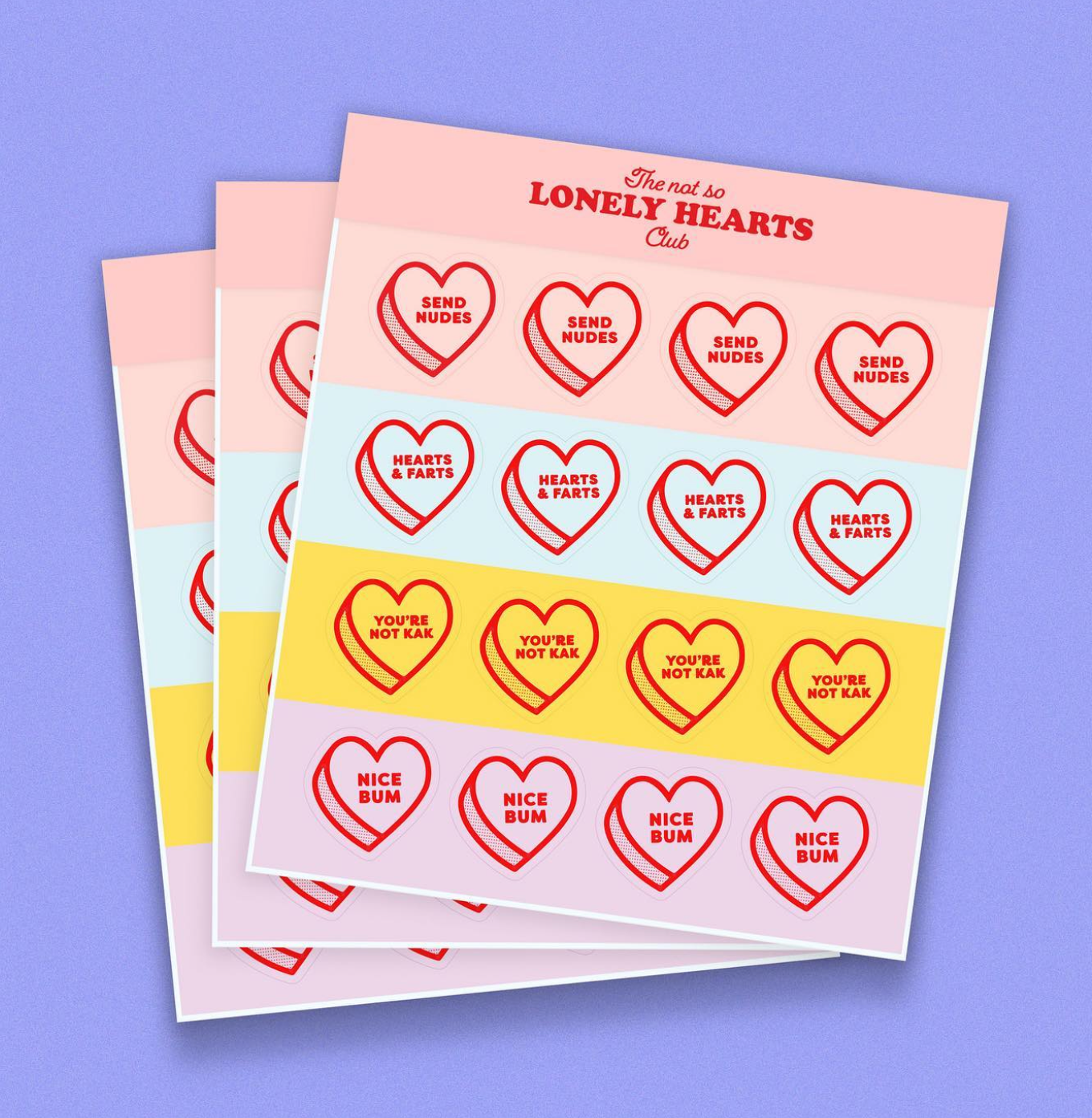 Sticker Pack Not So Lonely Hearts Club