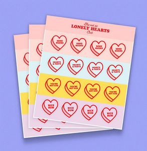 Sticker Pack Not So Lonely Hearts Club